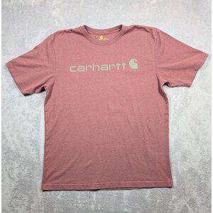 Carhartt T Shirt Mens Large Tall Red Original Fit Barn Chore Rugged Tuff Work